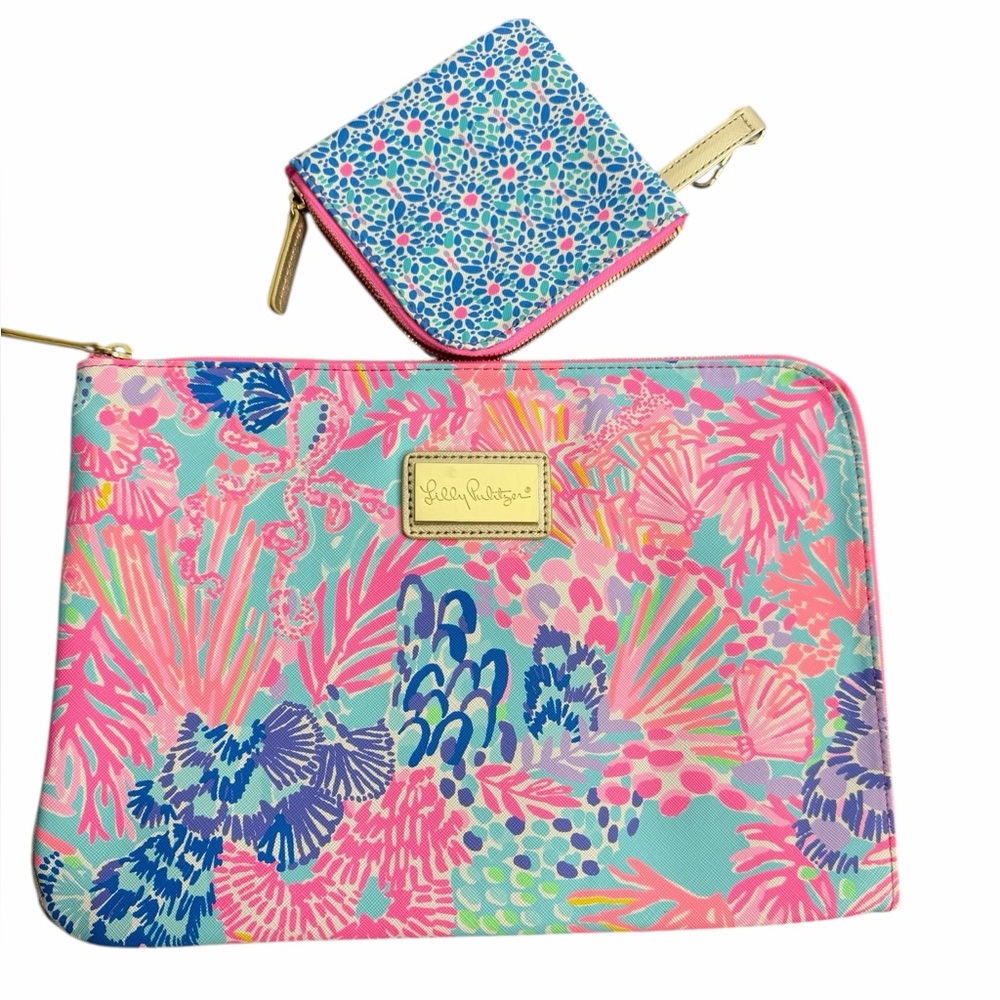 Lilly Pulitzer Tech Pouch Set Multi Splendor In‎ The Sand